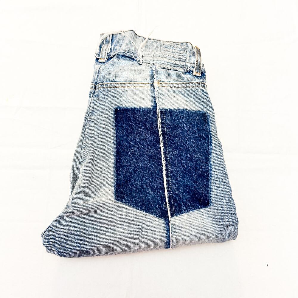 Revice Seamed Straight Leg Raw Hem Acid Wash Denim Jeans Size 27